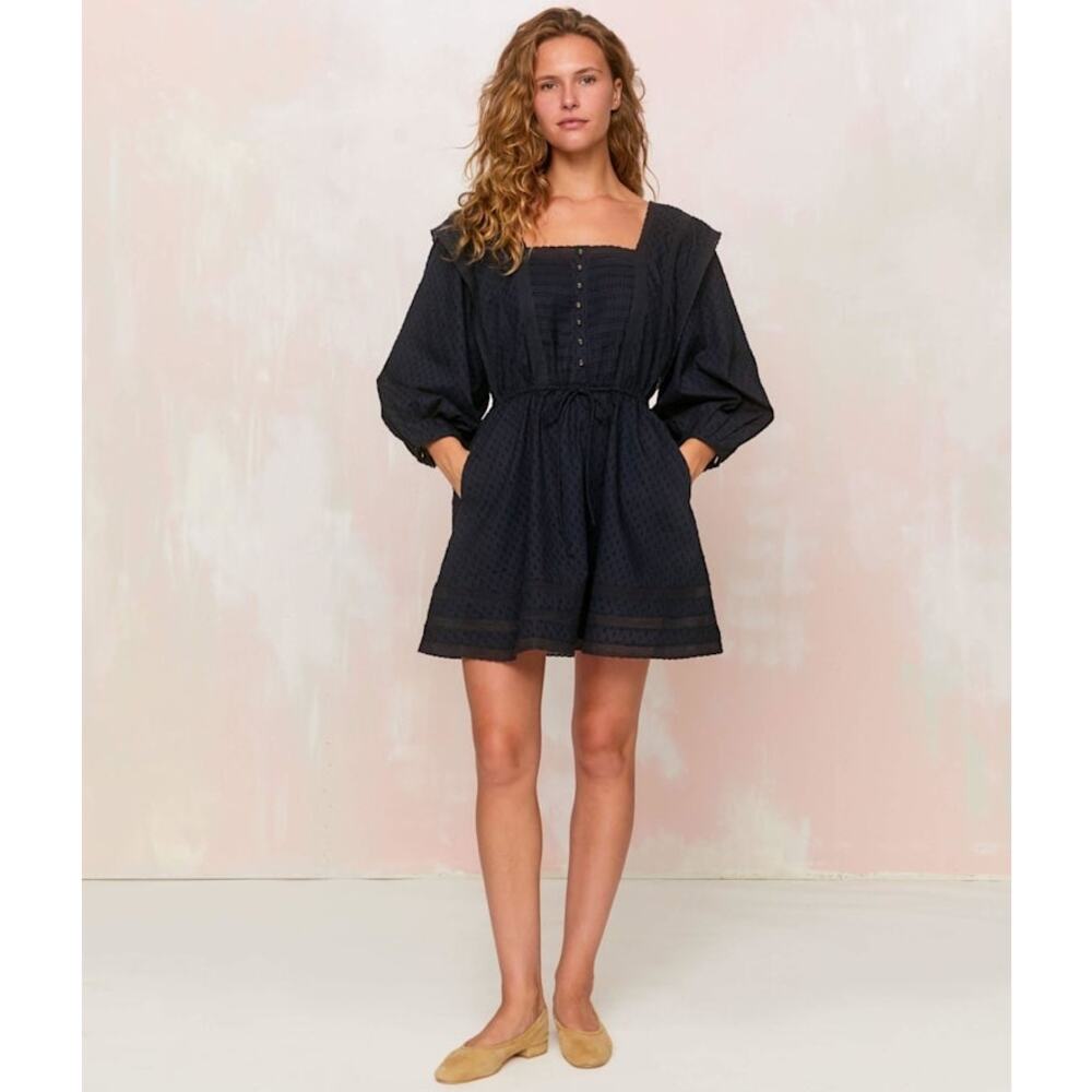 Christy Dawn The Anne Dress Black Anthracite Sz Large Cottagecore Praire Peasant - Picture 3 of 10